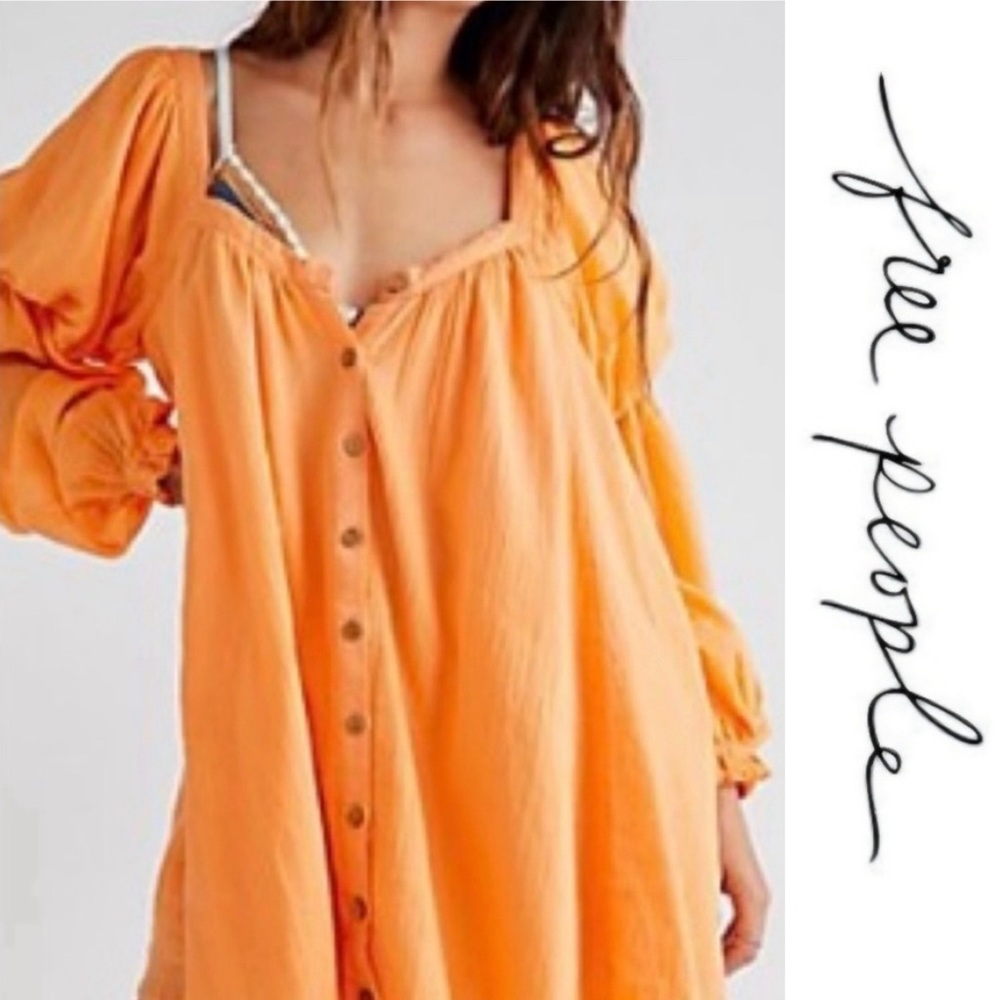 Free People tunic -papaya color